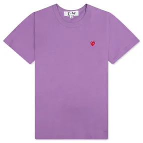 Women's Small Heart T-Shirt - Purple