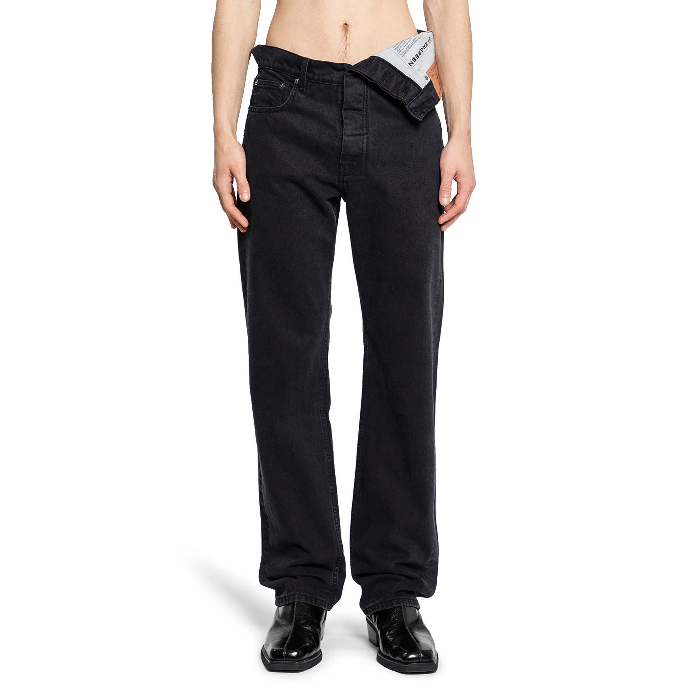 Y/PROJECT MAN BLACK JEANS